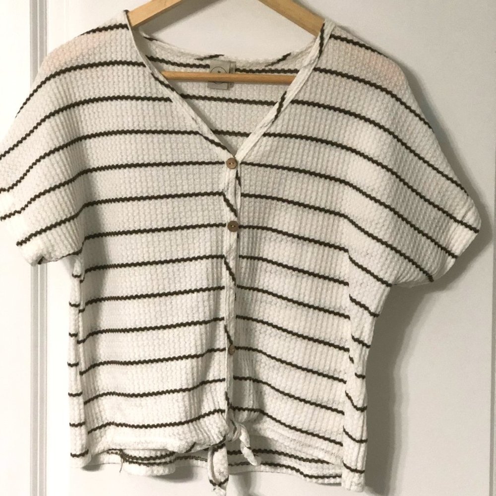 Paper Crane Button Up Top